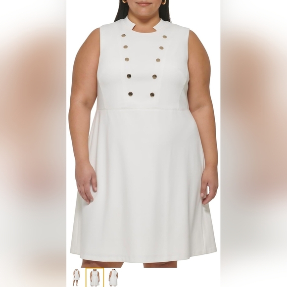 Plus size Tommy hilfiger womens mock collar sleeveless dress size 24w in… - Picture 1 of 11